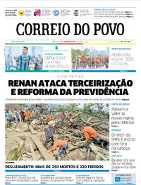 Capa do jornal Correio do Povo 03/04/2017