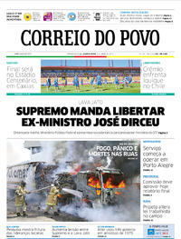 Capa do jornal Correio do Povo 03/05/2017