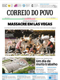 Capa do jornal Correio do Povo 03/10/2017