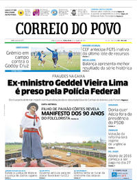 Capa do jornal Correio do Povo 04/07/2017