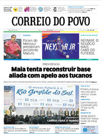 Capa do jornal Correio do Povo 04/08/2017