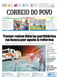 Capa do jornal Correio do Povo 04/12/2017