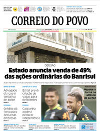Capa do jornal Correio do Povo 05/10/2017