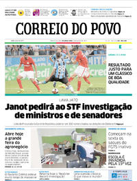 Capa do jornal Correio do Povo 06/03/2017