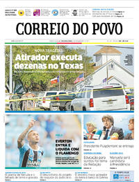 Capa do jornal Correio do Povo 06/11/2017