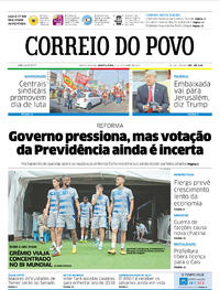 Capa do jornal Correio do Povo 06/12/2017