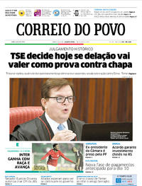 Capa do jornal Correio do Povo 07/06/2017
