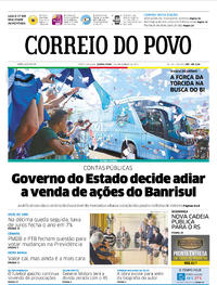 Capa do jornal Correio do Povo 07/12/2017