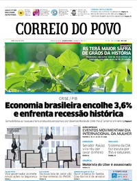 Capa do jornal Correio do Povo 08/03/2017