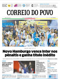 Capa do jornal Correio do Povo 08/05/2017