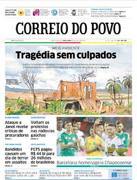 Capa do jornal Correio do Povo 08/08/2017