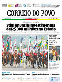 Capa do jornal Correio do Povo 08/09/2017