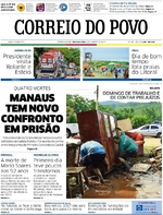 Capa do jornal Correio do Povo 09/01/2017