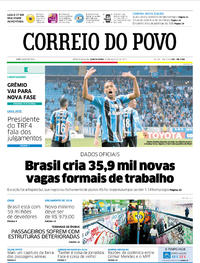 Capa do jornal Correio do Povo 10/08/2017