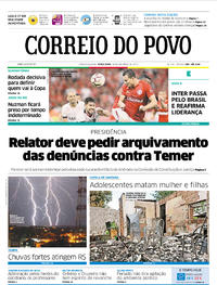 Capa do jornal Correio do Povo 10/10/2017