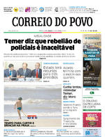 Capa do jornal Correio do Povo 11/02/2017