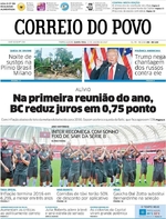 Capa do jornal Correio do Povo 12/01/2017
