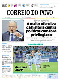 Capa do jornal Correio do Povo 12/04/2017