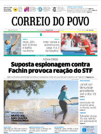 Capa do jornal Correio do Povo 12/06/2017