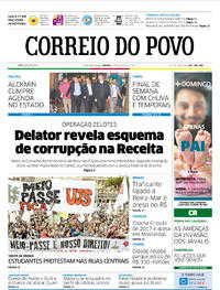 Capa do jornal Correio do Povo 12/08/2017