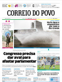Capa do jornal Correio do Povo 12/10/2017