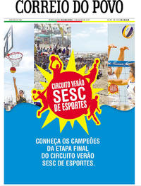 Capa do jornal Correio do Povo 13/03/2017