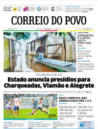 Capa do jornal Correio do Povo 13/06/2017
