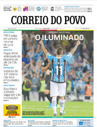Capa do jornal Correio do Povo 13/12/2017