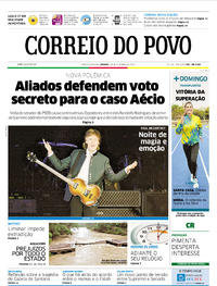 Capa do jornal Correio do Povo 14/10/2017