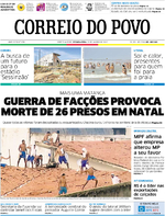 Capa do jornal Correio do Povo 16/01/2017