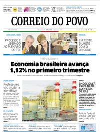 Capa do jornal Correio do Povo 16/05/2017