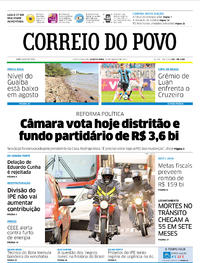 Capa do jornal Correio do Povo 16/08/2017