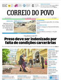 Capa do jornal Correio do Povo 17/02/2017