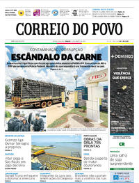 Capa do jornal Correio do Povo 18/03/2017