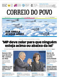Capa do jornal Correio do Povo 19/09/2017