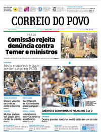 Capa do jornal Correio do Povo 19/10/2017