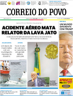 Capa do jornal Correio do Povo 20/01/2017