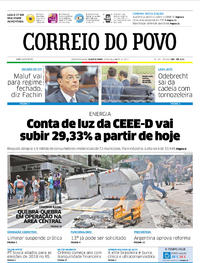 Capa do jornal Correio do Povo 20/12/2017