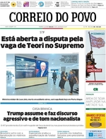 Capa do jornal Correio do Povo 21/01/2017