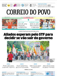 Capa do jornal Correio do Povo 22/05/2017