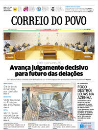 Capa do jornal Correio do Povo 22/06/2017