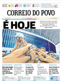 Capa do jornal Correio do Povo 22/11/2017