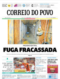Capa do jornal Correio do Povo 23/02/2017