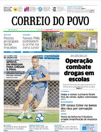Capa do jornal Correio do Povo 23/08/2017