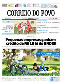 Capa do jornal Correio do Povo 24/07/2017