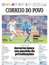 Capa do jornal Correio do Povo 24/08/2017