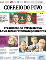 Capa do jornal Correio do Povo 25/01/2017
