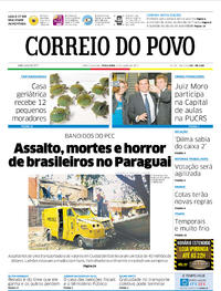 Capa do jornal Correio do Povo 25/04/2017
