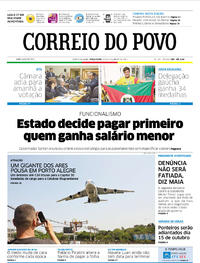 Capa do jornal Correio do Povo 26/09/2017