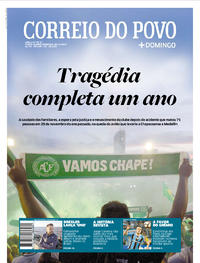 Capa do jornal Correio do Povo 26/11/2017